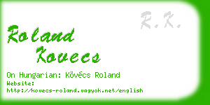 roland kovecs business card